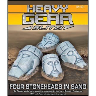 Four Stoneheads in Sand