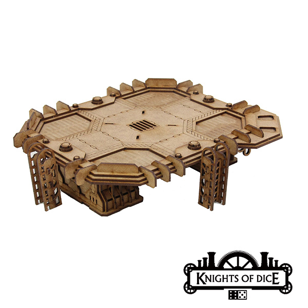 Rooftop Landing Pad Knights of Dice Scenery Shiny Games