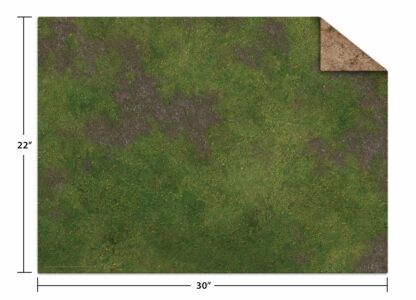 22x30" Game Mat Broken Grassland / Desert Scrubland | Monster Scenery