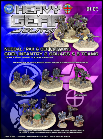 GREL Infantry (2 Squads & 5 Teams) (DP9-9373) | Heavy Gear Blitz!
