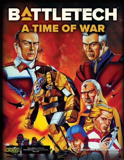 BattleTech: A Time of War RPG Cover | A BattleTech roleplaying game | Cover Artist: Jim Holloway, first publication: The Succession Wars, 1987