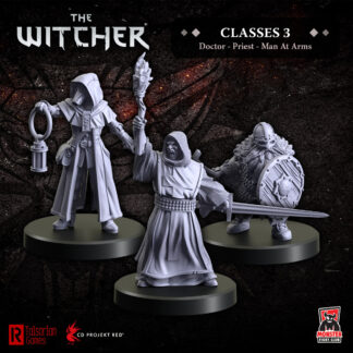 The Witcher Classes 3 Miniatures - Doctor, Priest, Man-at-Arms